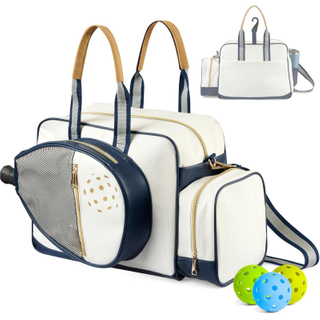 Ladies' Pickleball & Tennis Racket Bag 30L Polyester Water Resistant Portable Outdoor Sports Fashion Design Spacious