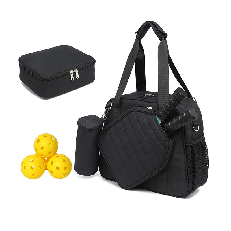 Fashion 3-in-1 Pickleball Paddle Bag Sports Gym Duffel Set with Insulated Cooler Bag & Cylindrical Ball Bag Men Women