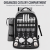 BSCI Factory Audit Large Capacity Picnic Backpack Portable Multifunction Lifestyle Bags with Detachable Blanket Pouch