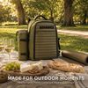 Wholesale Custom Portable Insulated Box Camping Outdoor Picnic Backpack with 4-person Tableware Set for Hiking and Camping