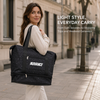 Trendy Large Capacity Travel Tote Bag Star Print Nylon Weekender Bag with Zipper Pockets Expandable Bottom for Overnight Trips