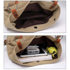 Factory Price Retro Canvas Women's Daily Tote Bag Convertible Backpack Portable Casual Shopping Shoulder Bags 