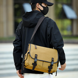 Fashion Men's Casual Crossbody Shoulder Bag Minimalist Travel Bag With Adjustable Strap Buckle Closure for Commuting Use