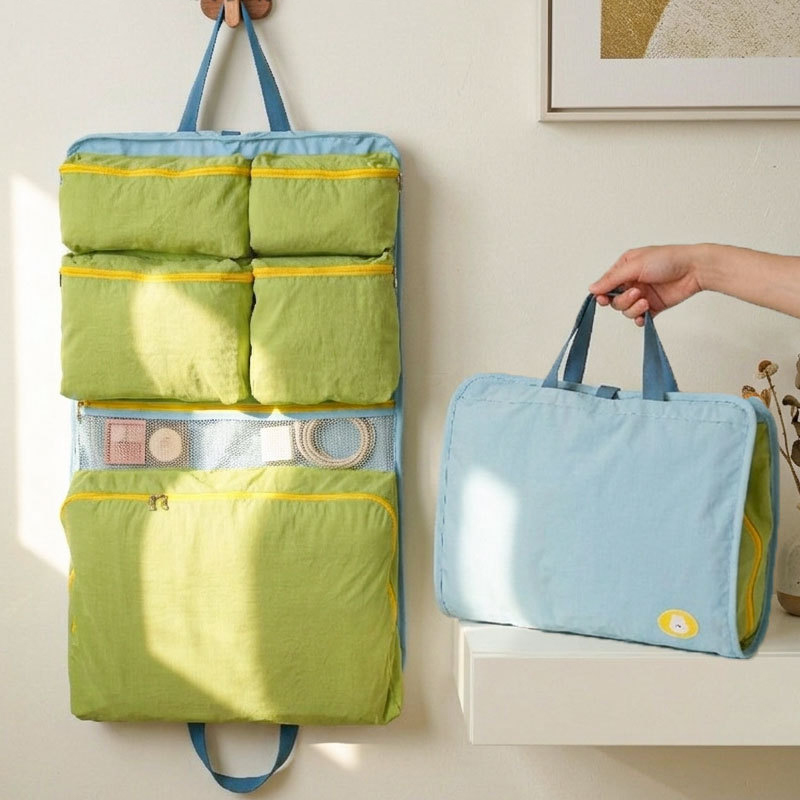 6-in-1 Zipper Compartments Clothes Organizer Bag Multifunction Travel HandBag Portable Hanging Underwear Storage Bag