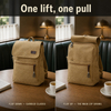 ADVANCE Custom Vintage Canvas Backpack with Flap Closure Lightweight Casual Daypack for School Travel and Daily Use