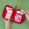 Portable Waterproof Polyester First Aid Kit Organizer Travel Medicine Storage Bag Zipper Closure Cosmetic Pouch