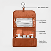 Custom Polyester Large Capacity Waterproof Travel Hanging Cosmetic Bag Portable Foldable Roll up Toiletry Bag for Men Women