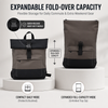 Customizable Expandable Roll-Top Commuter Backpack Waterproof Laptop Backpack with Tablet Sleeve and Front Pocket