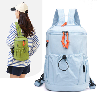 Custom Outdoor Lightweight Shoulder Bag Convertible Travel Sports Backpack with Shoulder Strap Double Zippers for Women