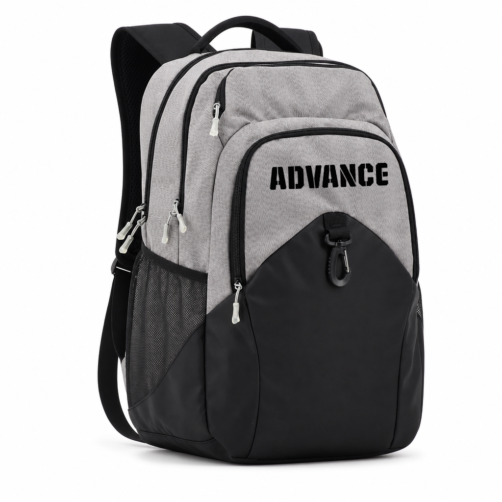 Advance Fashion Casual Sports Backpack for Men Large Capacity Travel Bag with Carabiner Hook Water-Repellent Outdoor Daypack 