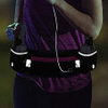 Running Waist Pack Reflective Hydration Belt Marathon Cycling Hiking Outdoor Sports Adjustable Ergonomic Nylon Zipper Closure