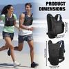 Men's Tactical Running Vest with Lightweight Waterproof Hydration Bladder Adjustable Backpack Straps Reflective Water Bag