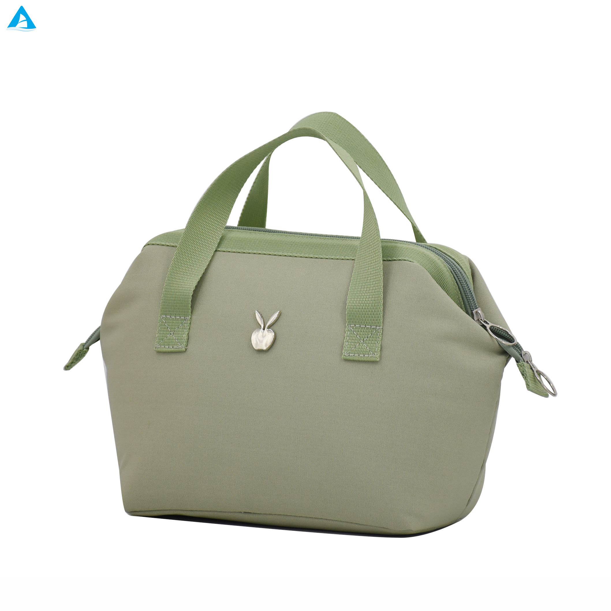 Cute Lunch Bag Reusable Polyester Thermal Cooler Tote Bag Portable Handbag for Work Picnic School Food Storage