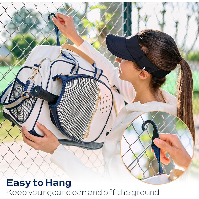 Ladies' Pickleball & Tennis Racket Bag 30L Polyester Water Resistant Portable Outdoor Sports Fashion Design Spacious