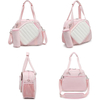Fashion 3-in-1 Pickleball Paddle Bag Sports Gym Duffel Set with Insulated Cooler Bag & Cylindrical Ball Bag Men Women