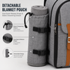 BSCI Factory Audit Large Capacity Picnic Backpack Portable Multifunction Lifestyle Bags with Detachable Blanket Pouch