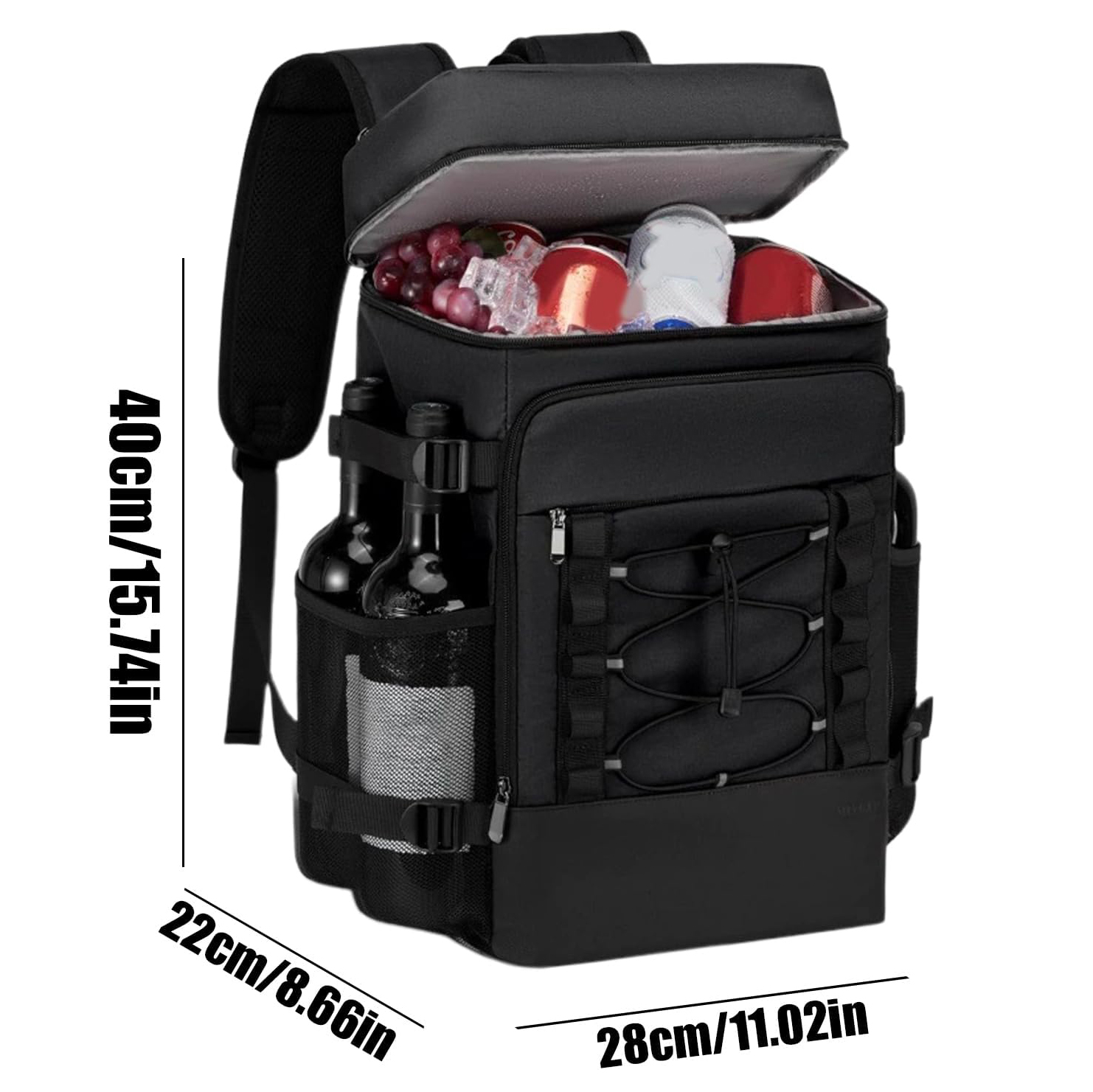 Customized Outdoor Double Compartment Insulated Cooler Backpack Large Capacity Leakproof Thermal Lunch Bag for Picnic Camping