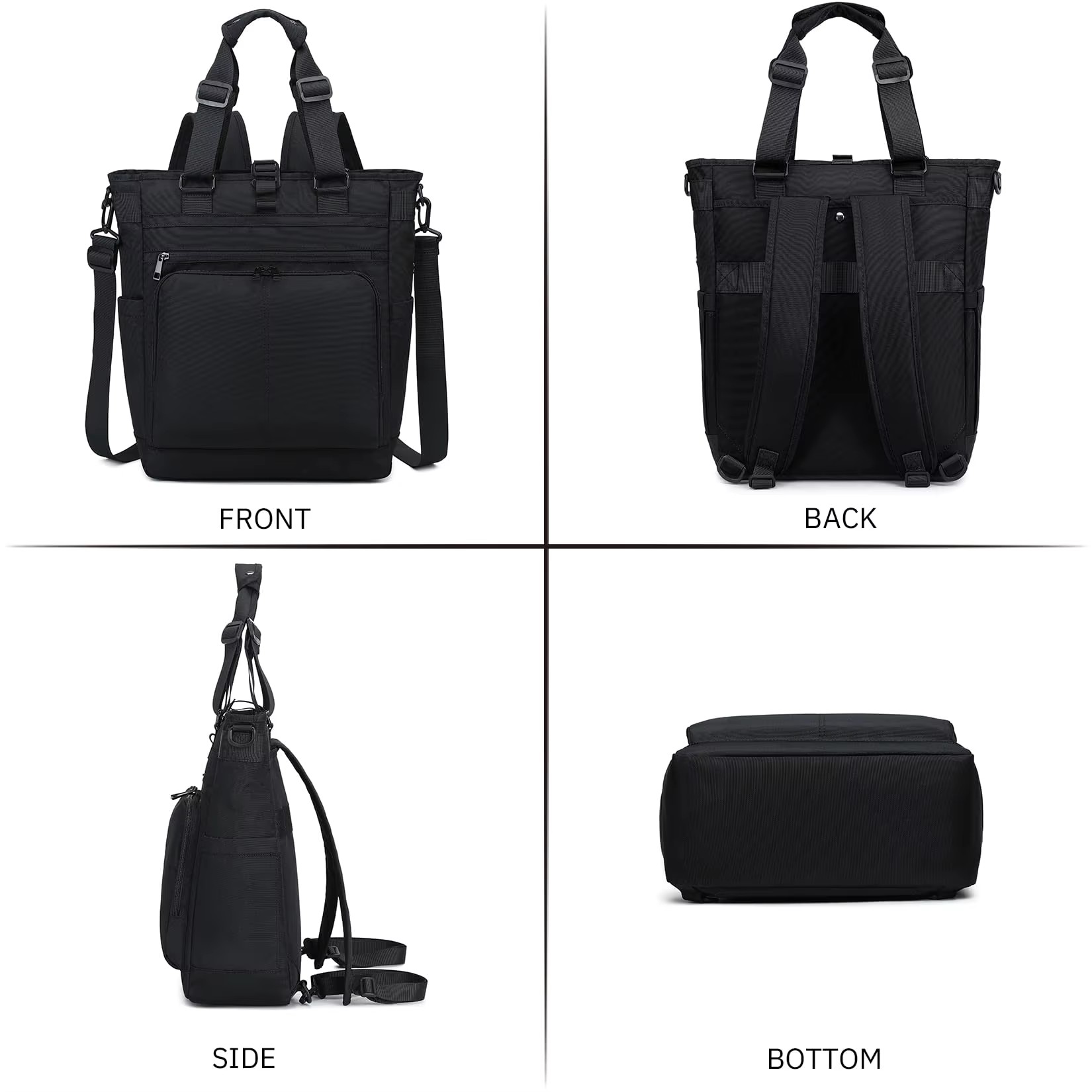 Factory Wholesale Convertible Tote Laptop Backpack Multi-Functional Laptop Shoulder Bag with Adjustable Straps for Daily Work