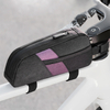 Bicycle Top Tube Bike Frame Bag Waterproof Polyester Zipper Closure Handlebar Storage Pouch Quick Access Phone Pocket Cycling