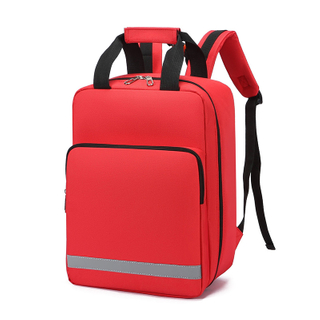 Custom Large Capacity Oxford Portable Emergency Vehicle First Aid Storage Backpack with Zipper Closure and Shoulder Strap