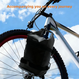 Outdoor Large Capacity Cycling Front Fork Waterproof Pouch Roll-Top Bicycle Fork Bag for Mountain Road Bike Riding Bag