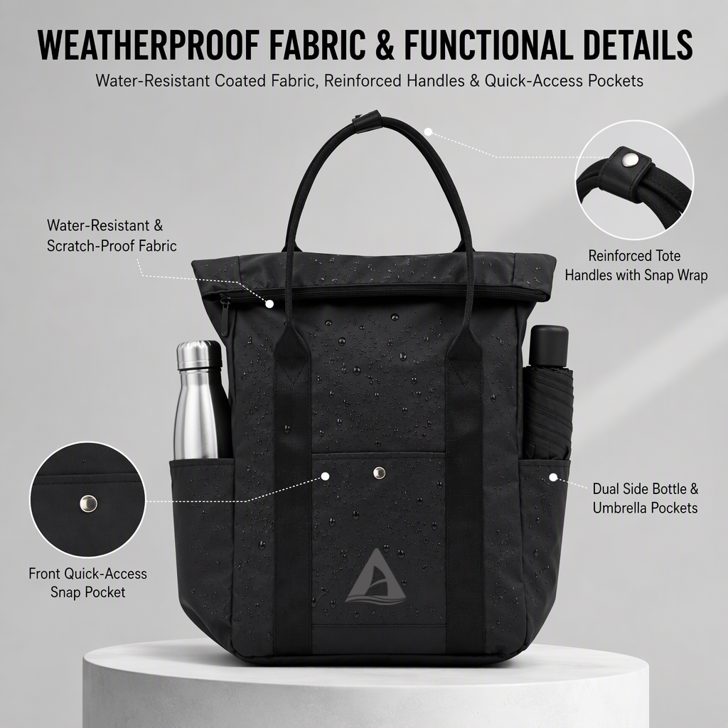 Custom Expandable Large Capacity Business Travel Backpack Water Resistant 15.6 Inch Laptop Tote Bag with External USB Port