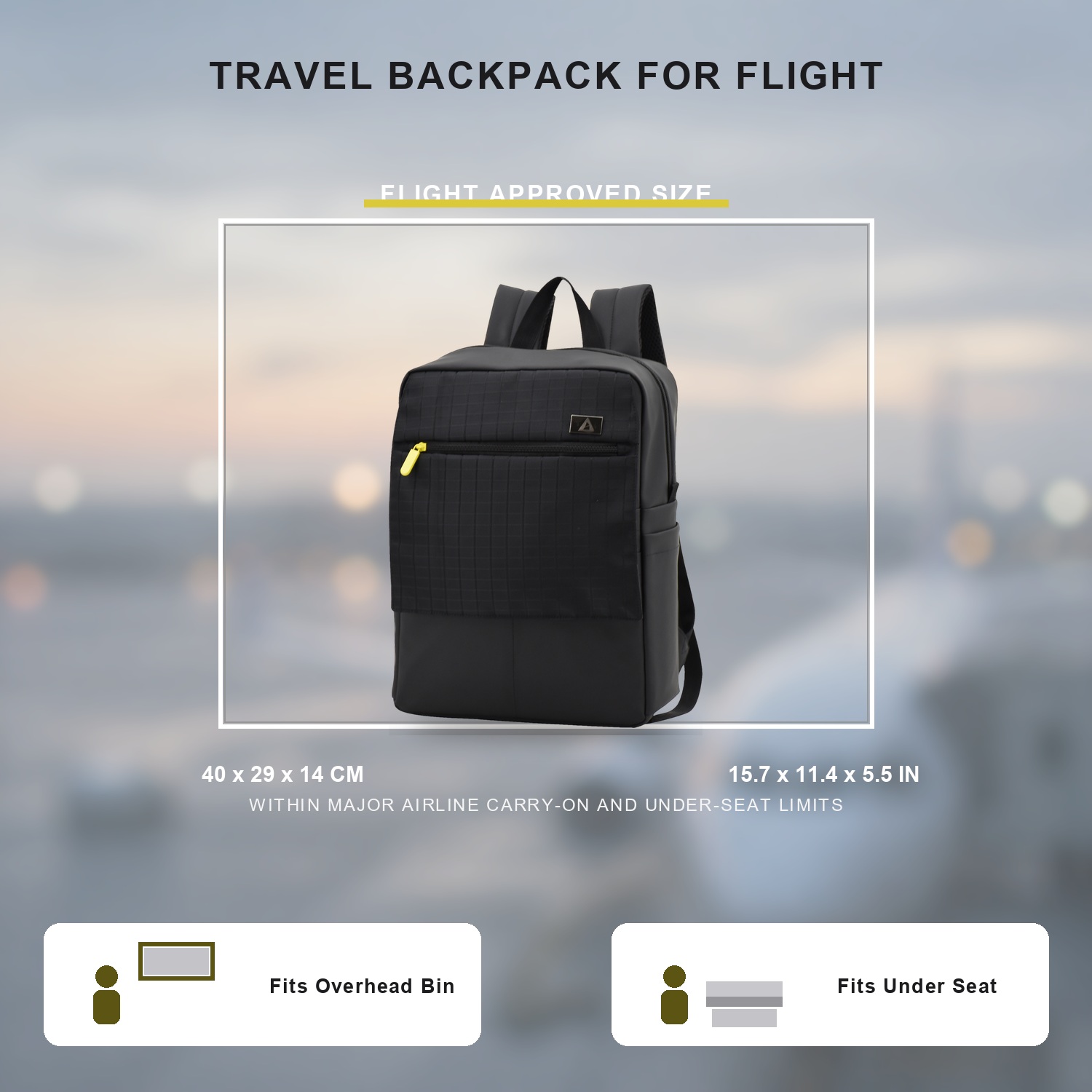 Oem Odm Durable Nylon Laptop Backpack Airline Approved Large Capacity Travel Backpack Lightweight Business Daypack