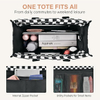 Fashion Waterproof Checkerboard Pattern Women's Tote Bag with Large Capacity Multi-Pocket Portable Weekender Travel Handbag
