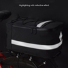 Advance Waterproof Polyester Bicycle Rear Rack Bag Large Capacity Bike Trunk Storage Pannier Reflective Strip Zip Phone Pocket