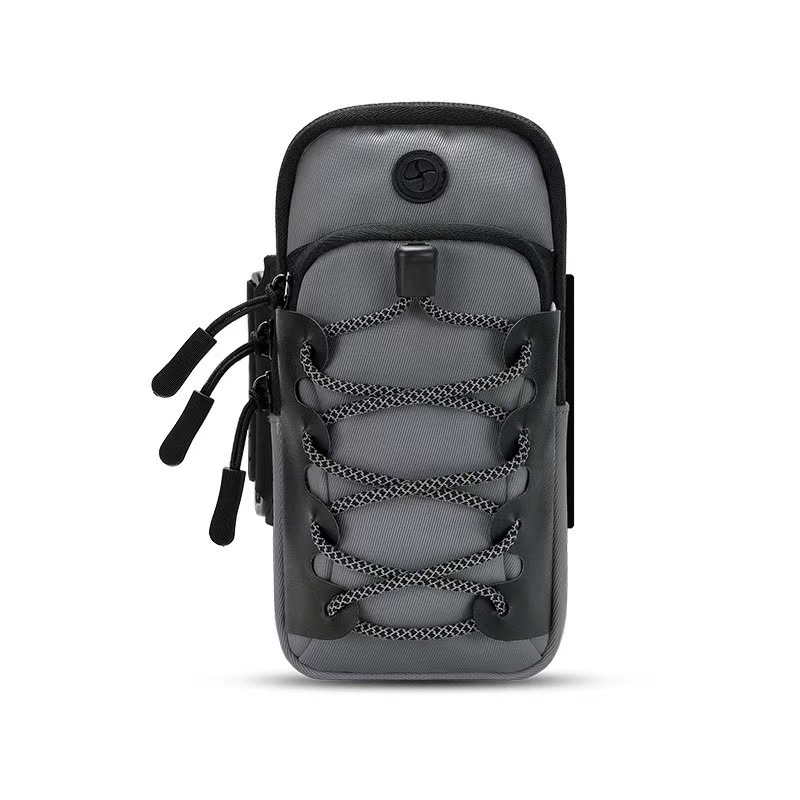 Multi-functional Lightweight Nylon Fashion Wrist Arm Bag Sports Phone Holder Waterproof Zipper Closure Outdoor Portable for Men