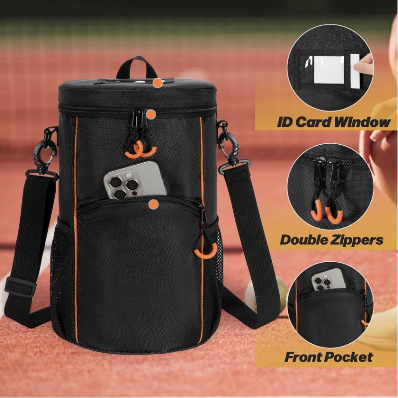 Advance Stock Bucket Bag Waterproof Convenient Carry Shoulder Strap Tennis Ball Bag for Long Hockey Pickle Ball Table Tennis
