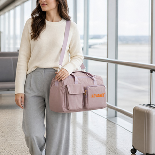 Custom Large Capacity Travel Duffel Bag with Detachable Shoulder Strap Multi Pocket Carry on Weekender Bag for Overnight Trips