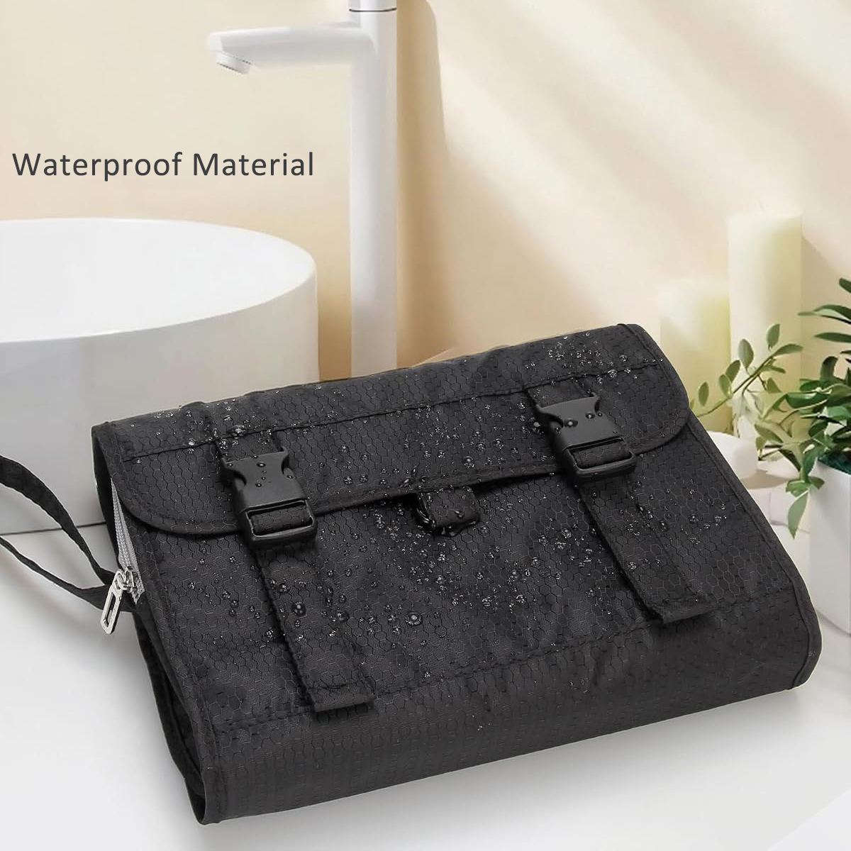 Customized Fashion Waterproof Hanging Toiletry Bag Large Capacity Portable Travel Cosmetic Folding Bags for Men Women