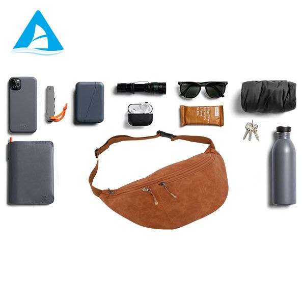 Nylon Customized Casual Minimalist Trendy Waterproof Zipper Closure Sports Waist Belt Bag for Men Women Commuting Versatile Bag