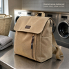 ADVANCE Custom Vintage Canvas Backpack with Flap Closure Lightweight Casual Daypack for School Travel and Daily Use