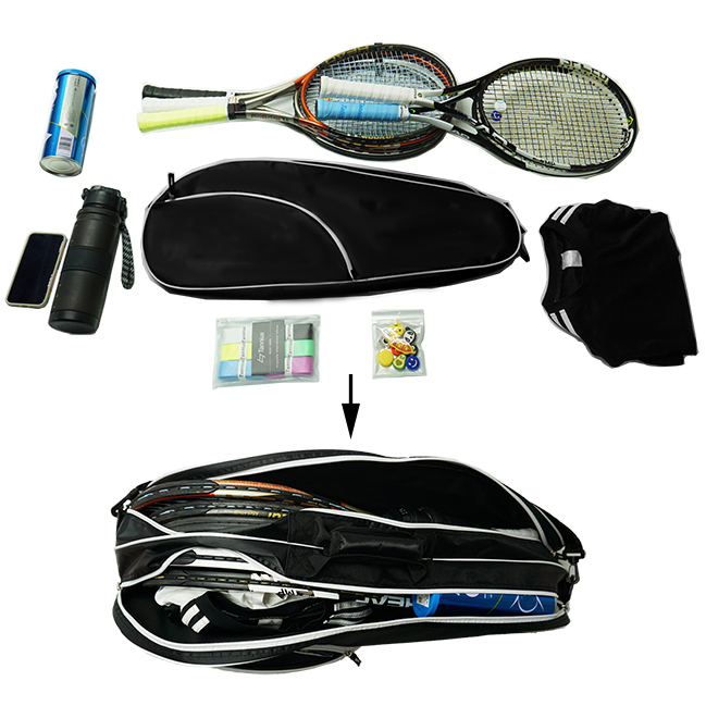 New Outdoor Tennis Racket Bag Water Resistant Lightweight Shoulder Bag for Badminton & Pickleball with Custom Logo Option