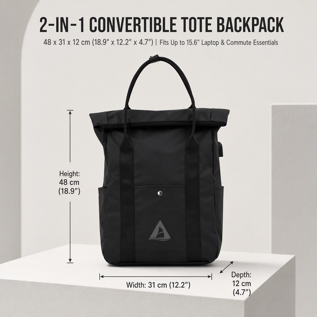 Custom Expandable Large Capacity Business Travel Backpack Water Resistant 15.6 Inch Laptop Tote Bag with External USB Port