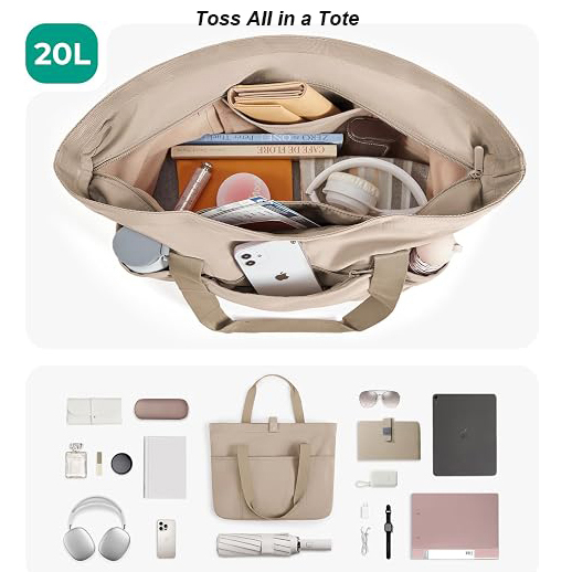 Wholesale Customized 20L Foldable Tote Bag Lightweight Water-resistant Solid Color Shoulder Bag for Ladies' Daily Shopping