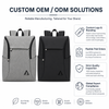 Dual Curved Front Zippers Laptop Backpack Custom Logo Water Repellent Business Commuter Daypack for Work Travel