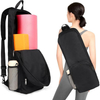 Durable Oxford Yoga Mat Bag with Polyester Lining Side Mesh Zipper Pocket External Wet Compartment Lightweight Waterproof