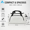 White Duffel Bag for Gym Travel Large Capacity Water-Resistant Sports Weekender Bag with Sherpa Shoulder Pad & Comfort Handle