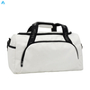 White Duffel Bag for Gym Travel Large Capacity Water-Resistant Sports Weekender Bag with Sherpa Shoulder Pad & Comfort Handle