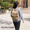 ADVANCE Custom Vintage Canvas Backpack with Flap Closure Lightweight Casual Daypack for School Travel and Daily Use