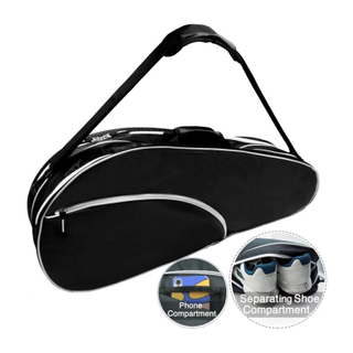 New Outdoor Tennis Racket Bag Water Resistant Lightweight Shoulder Bag for Badminton & Pickleball with Custom Logo Option