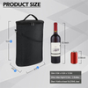 Factory Custom High Quality 2 Bottle Wine Cooler Bag Lightweight Leakproof Gift Tote Handbag with Adjustable Shoulder Strap