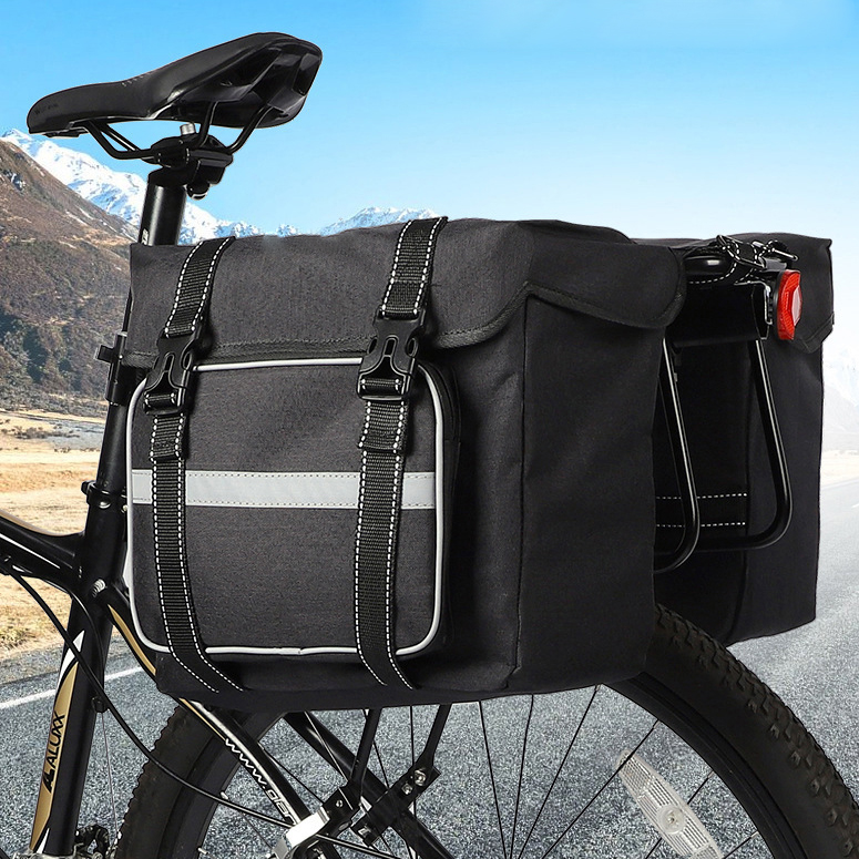 Bicycle Double-Sided Camel Bag Mountain Bike Rear Shelf Backpack Large Capacity Waterproof Outdoor Long Distance Cycling