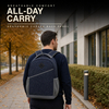 Custom Logo Men's Lightweight Polyester Business Commuting Backpack with Mesh Side Pockets for School Office and Weekend Travel