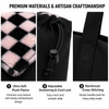 Advance Wholesale Plush Checkered Tote Bag Custom Lightweight Laptop Shoulder Bag with Drawstring Closure for Women