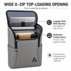 Dual Curved Front Zippers Laptop Backpack Custom Logo Water Repellent Business Commuter Daypack for Work Travel