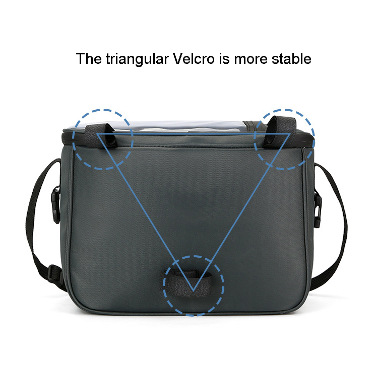 Custom Waterproof Bicycle Front Hanging Bag with Touch Screen Phone Window Large Capacity Crossbody Bag for Outdoor Riding